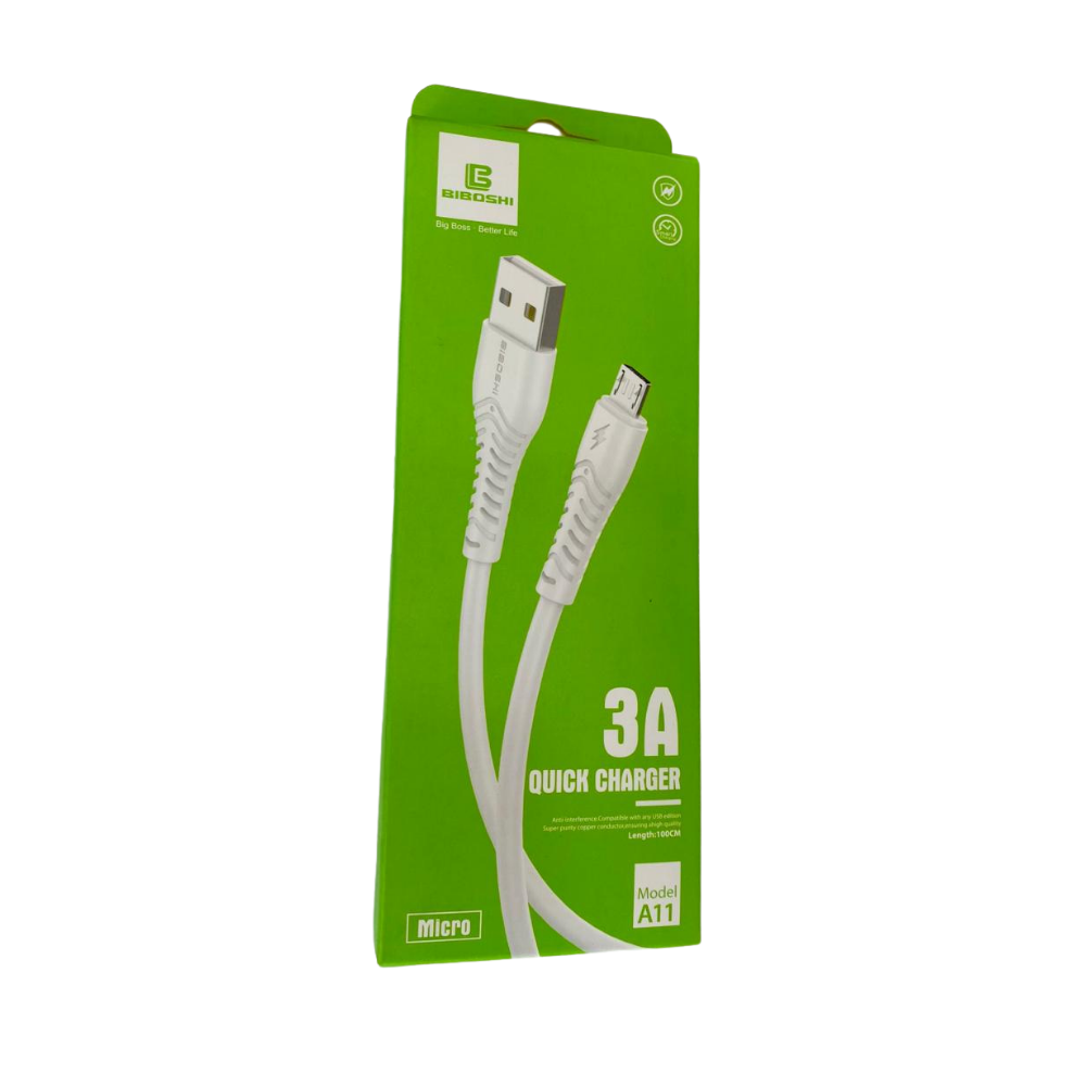 BIBOSHI A11 Quick Charger Cable – Micro USB | 3A Output