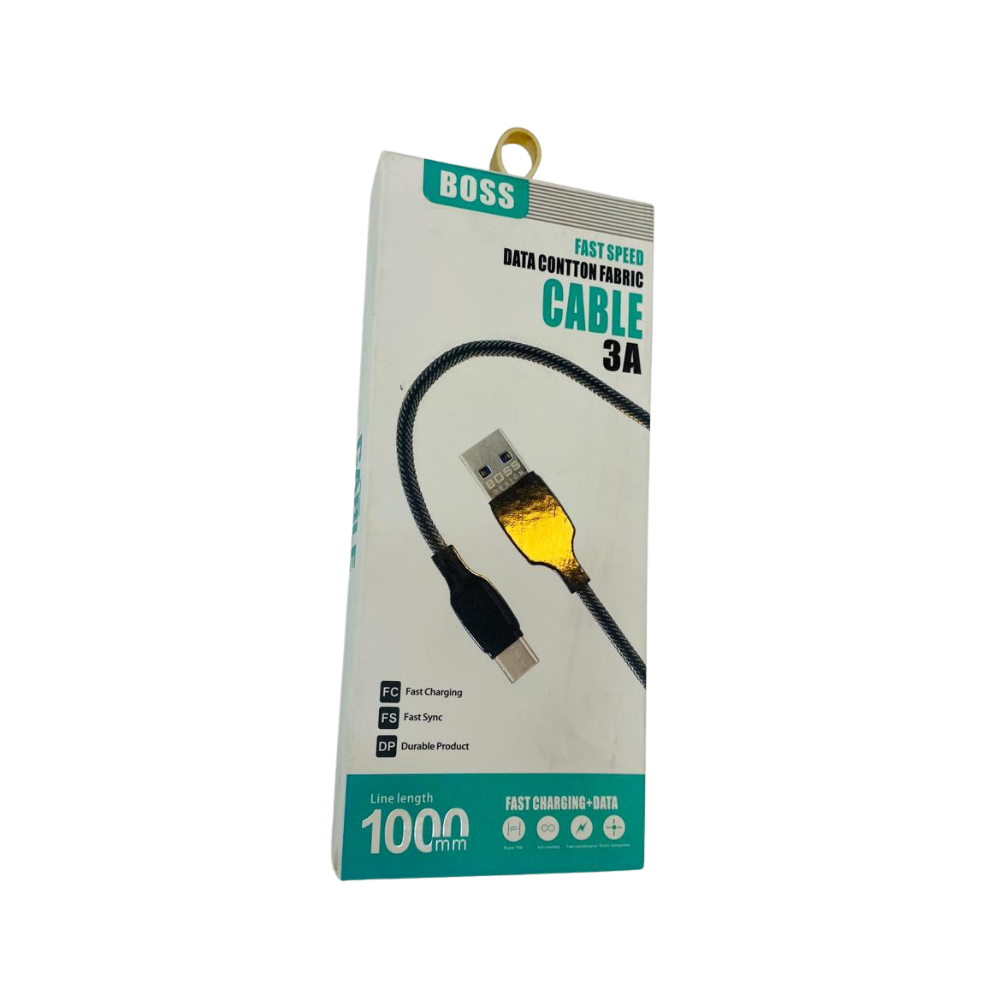 BOSS Fast Speed Cotton Fabric Cable – 3A Output