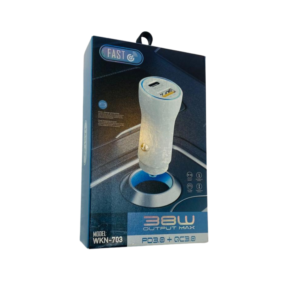 FAST 38W Car Charger – PD3.0 + QC3.0 | Model WKN-703