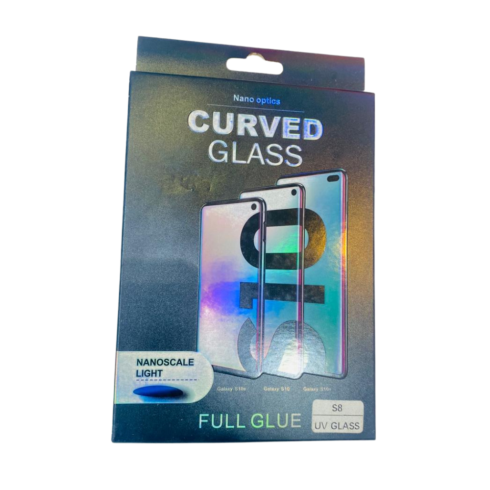 Nano Optics Curved Glass Screen Protector – Full Glue | UV Glass for Samsung Galaxy S8.