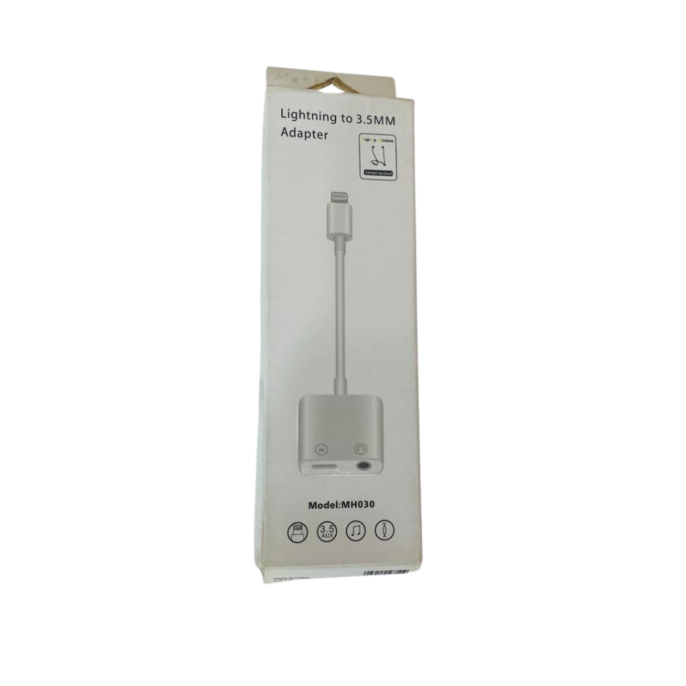 Lightning to 3.5mm Audio Adapter – Dual Function | Model: MH030